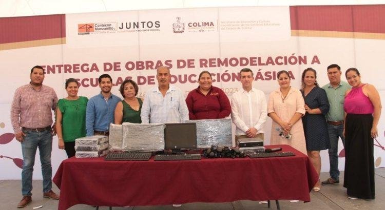 Contecon Manzanillo entrega obras de mejora a 6 planteles educativos