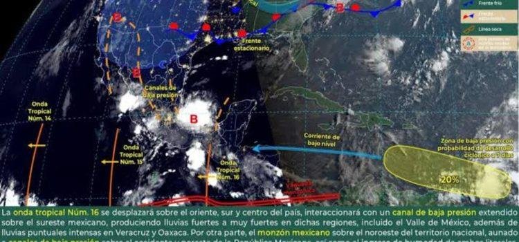 Colima en alerta por la onda tropical número 16