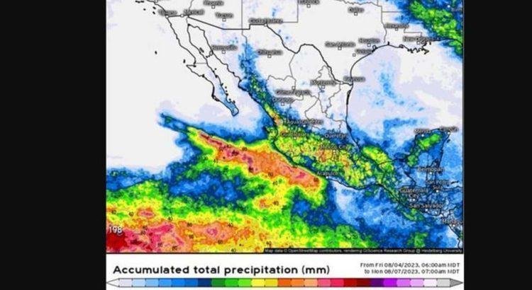 Tormenta tropical Eugene ocasionará fuertes lluvias en Colima