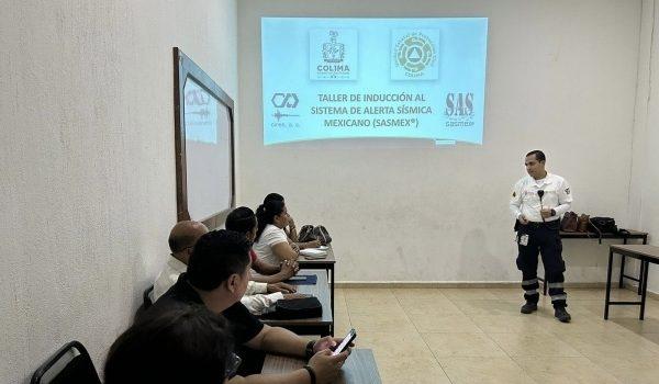 Capacitan en Manzanillo a periodistas sobre nuevo Sistema de Alerta Sísmica