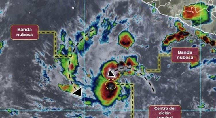 Tormenta “Lidia”, a 850 km al sur-suroeste de Manzanillo