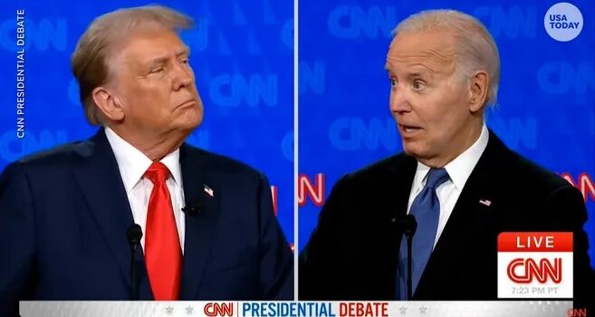 Biden y Trump se enfrentan en un debate feroz