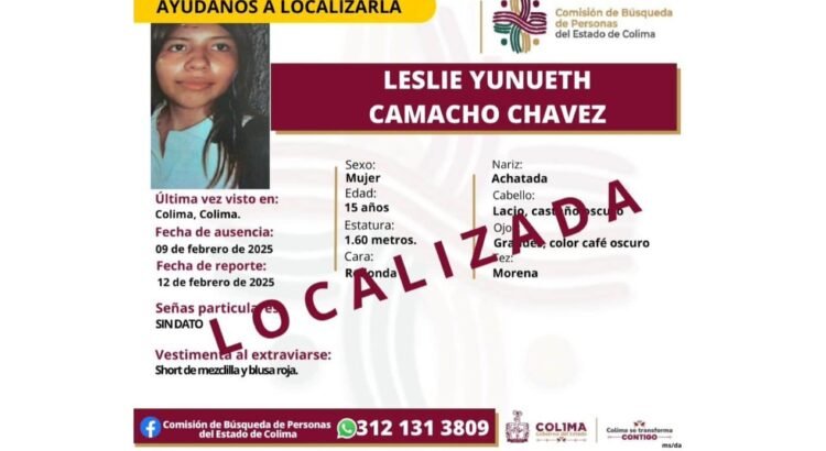 Localizan a 21 personas en Colima en lo que va del 2025,  gobernadora Indira Vizcaíno