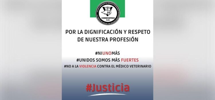 Veterinarios de Colima se suman a la protesta nacional por asesinato de medico veterinario