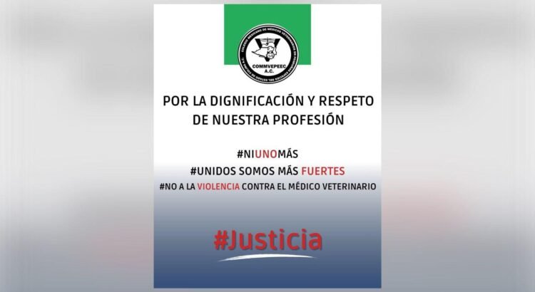 Veterinarios de Colima se suman a la protesta nacional por asesinato de medico veterinario