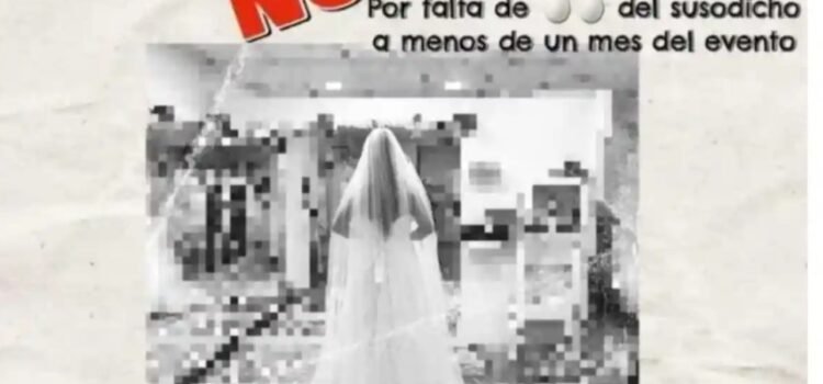 Tras cancelación de su enlace matrimonial decidió organizar una “No Boda” Tras cancelación de su enlace matrimonial decidió organizar una “No Boda”