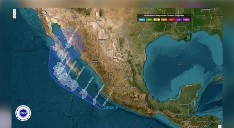 Alerta en Colima por depresión tropical Doce-E Alerta en Colima por depresión tropical Doce-E