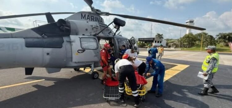 Rescate aéreo de alpinista en Villa de Álvarez, Colima