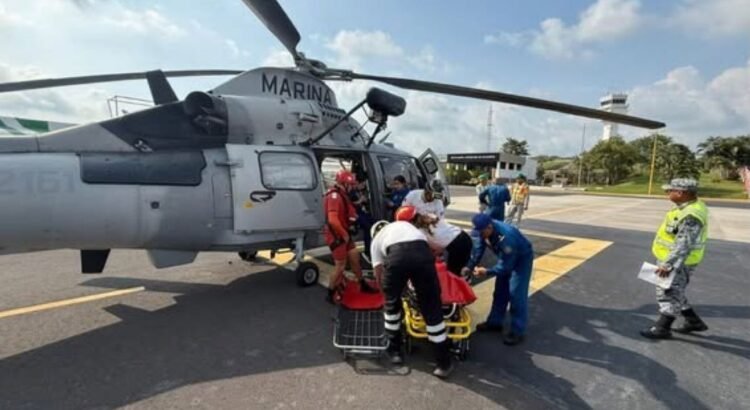 Rescate aéreo de alpinista en Villa de Álvarez, Colima