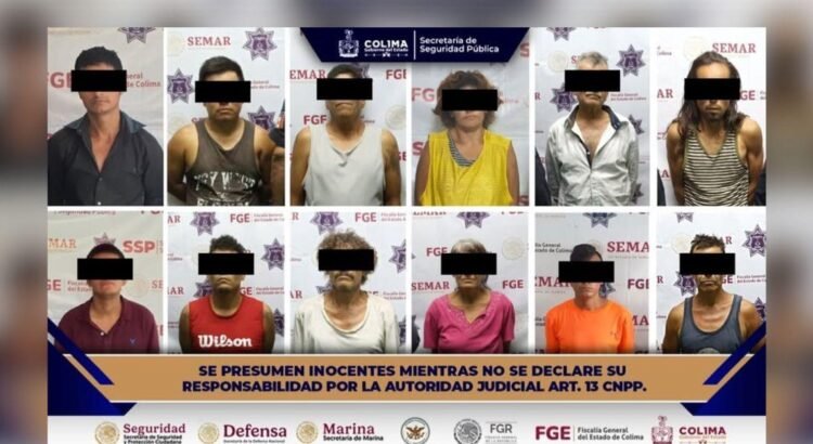 Doce detenidos en Colima durante operativo interinstitucional contra drogas Doce detenidos en Colima durante operativo interinstitucional contra drogas