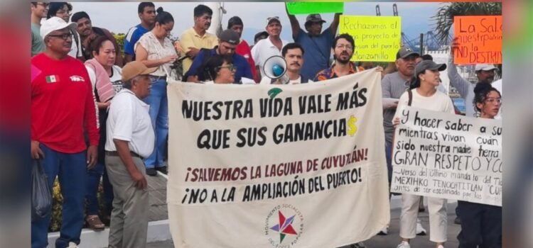 Exigen cancelación del nuevo puerto en la Laguna de Cuyutlán por amenaza ecológica y social