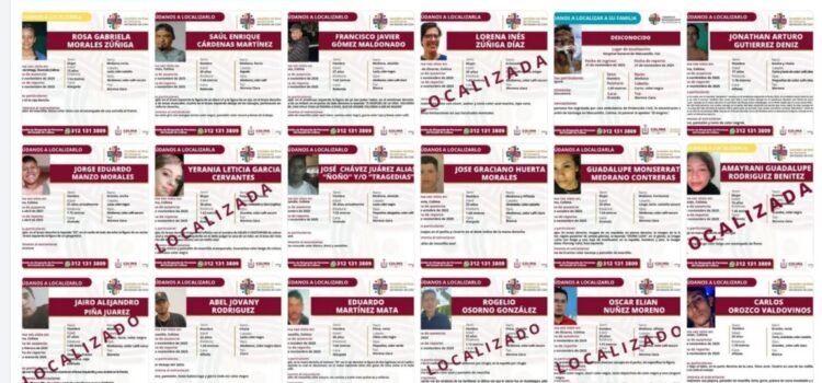 Colima registra 8 nuevas desapariciones en la última semana