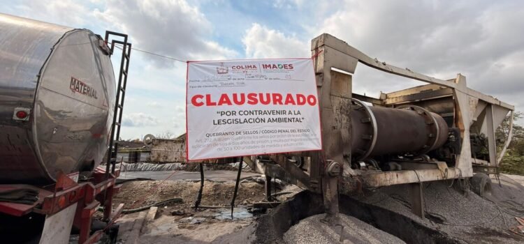 Suspenden operaciones de planta asfáltica en Manzanillo