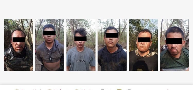 Seis detenidos tras desmantelar campamento armado en la frontera de Colima y Michoacán