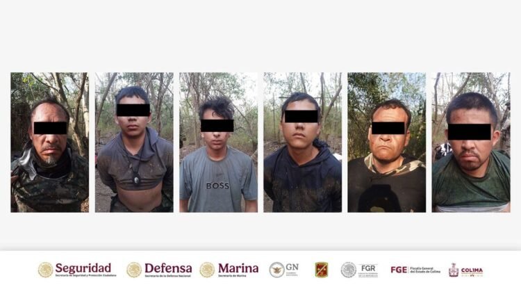 Seis detenidos tras desmantelar campamento armado en la frontera de Colima y Michoacán