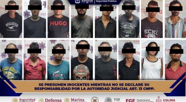 Más de 300 detenidos desde arranque de la estrategia Pez Vela en Colima