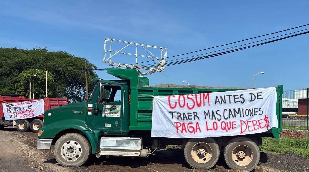 Siete meses sin pago elevan tensión entre transportistas y constructoras
